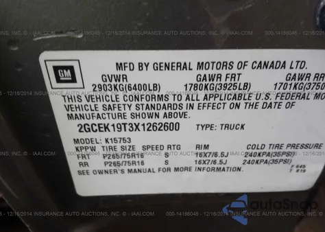 1999 Chevrolet Silverado K1500 from USA, damaged, VIN 2GCEK19T3X1262600